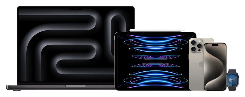 MacBook Pro, iPad Pro, iPhone and Apple Watch